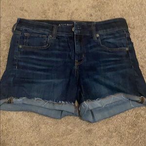 AEO Dark Wash Denim Jean Shorts